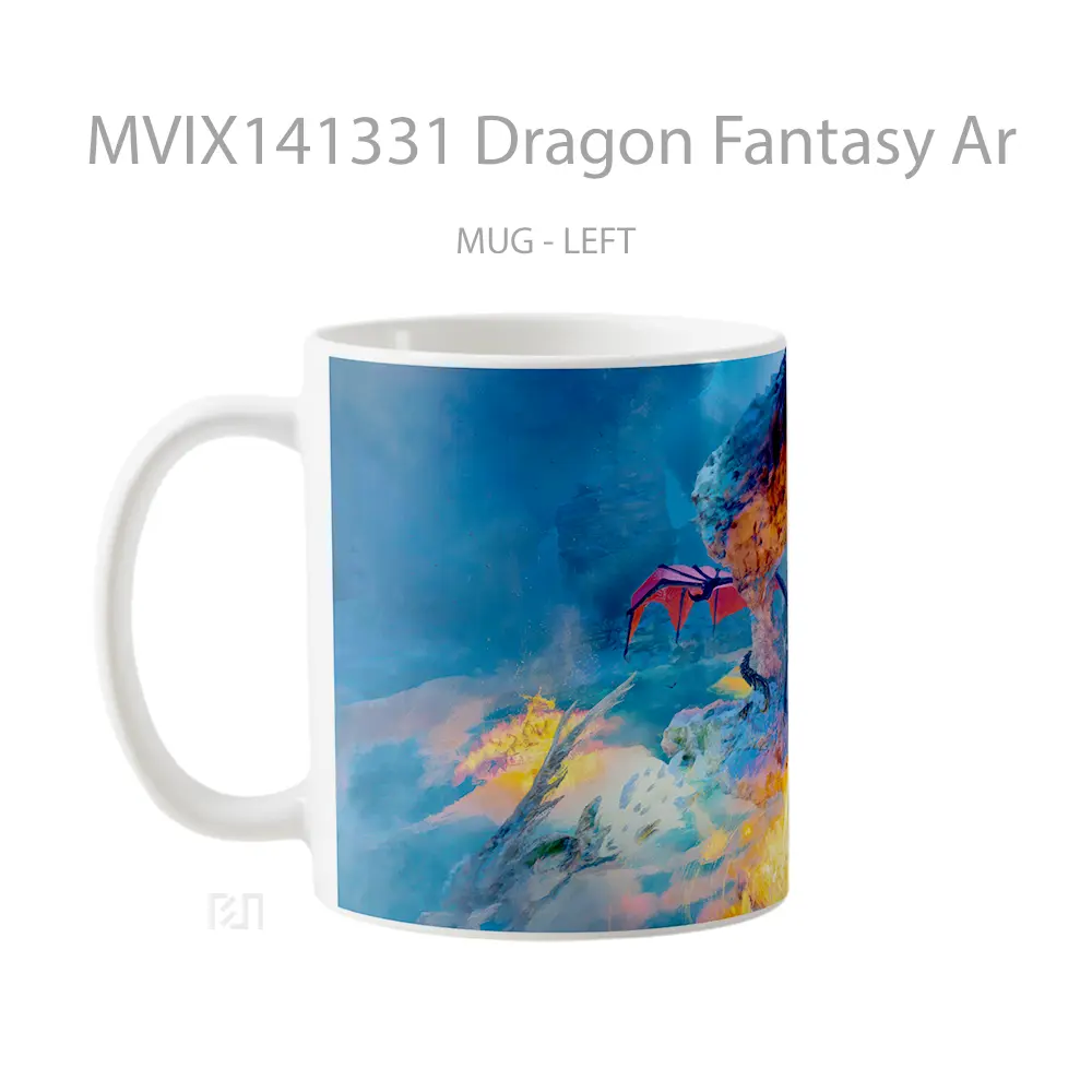 Mug Dragon Fantasy Ar Gelas Keramik Unik - All-side / Desain