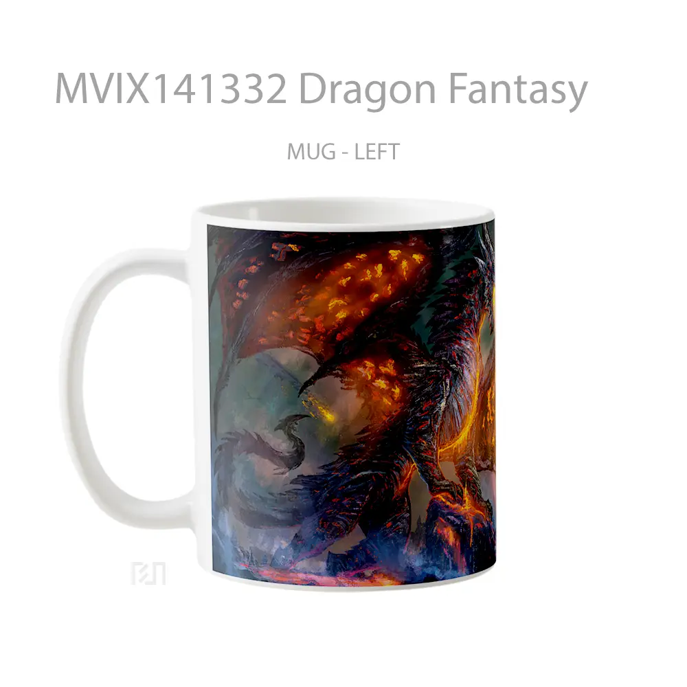 Mug Dragon Fantasy Gelas Keramik Unik - All-side / Desain