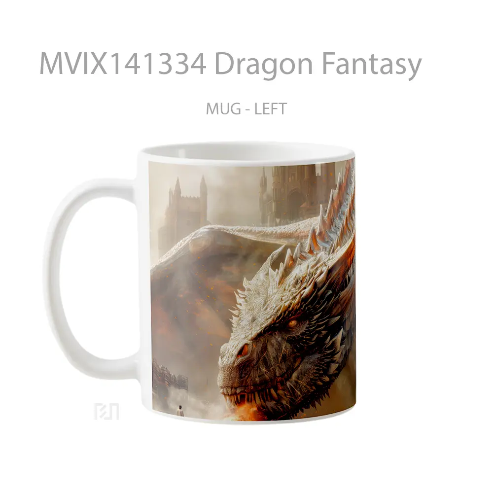 Mug Dragon Fantasy Gelas Keramik Unik - All-side / Desain