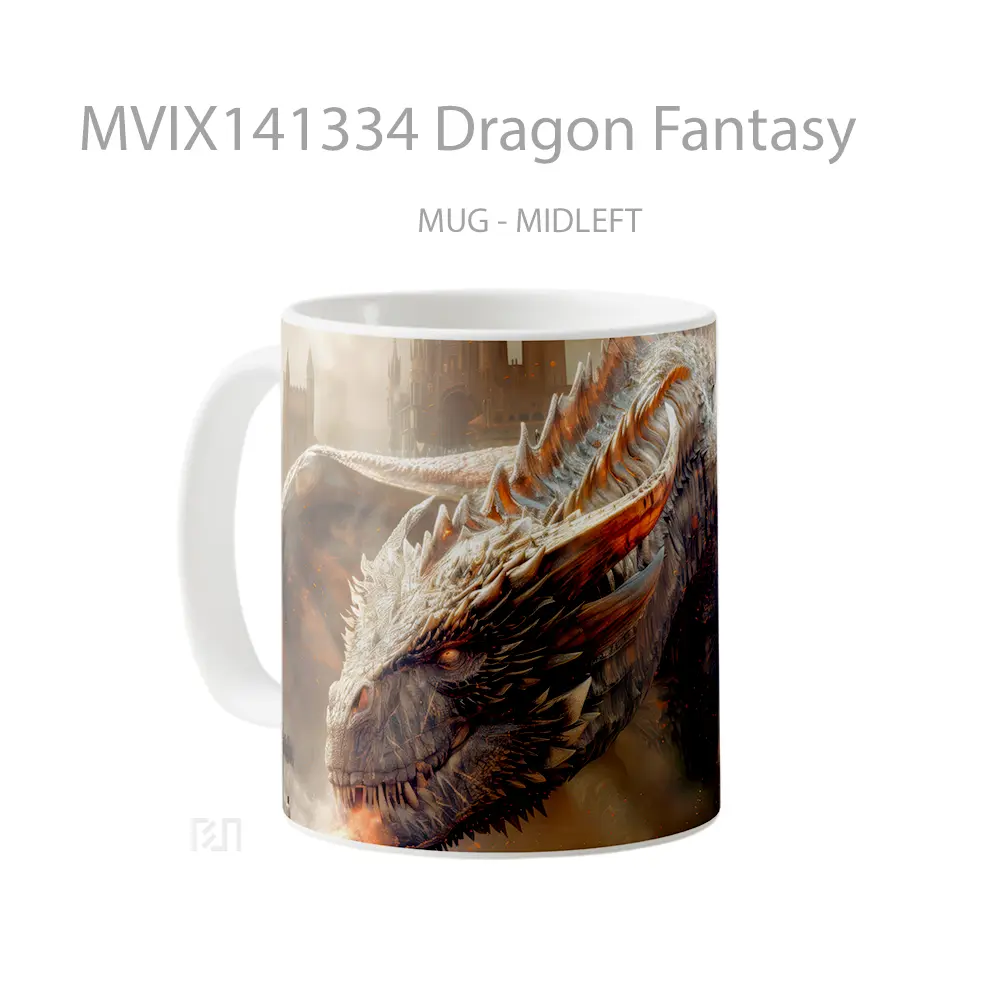 Mug Dragon Fantasy Gelas Keramik Unik - All-side / Desain