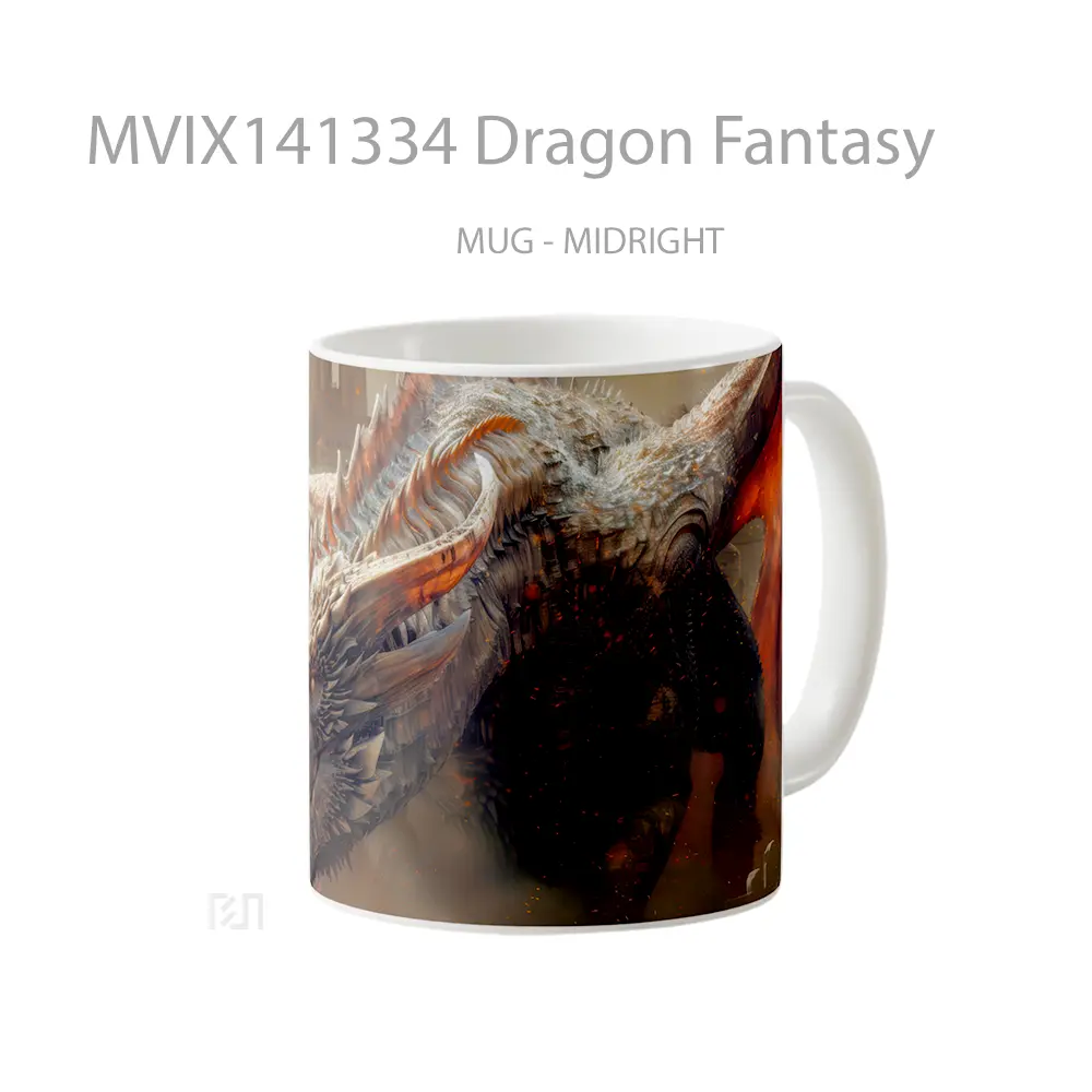 Mug Dragon Fantasy Gelas Keramik Unik - All-side / Desain