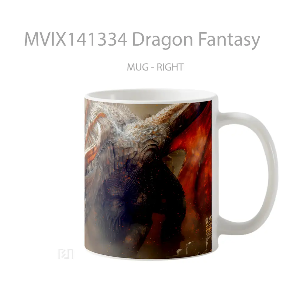 Mug Dragon Fantasy Gelas Keramik Unik - All-side / Desain