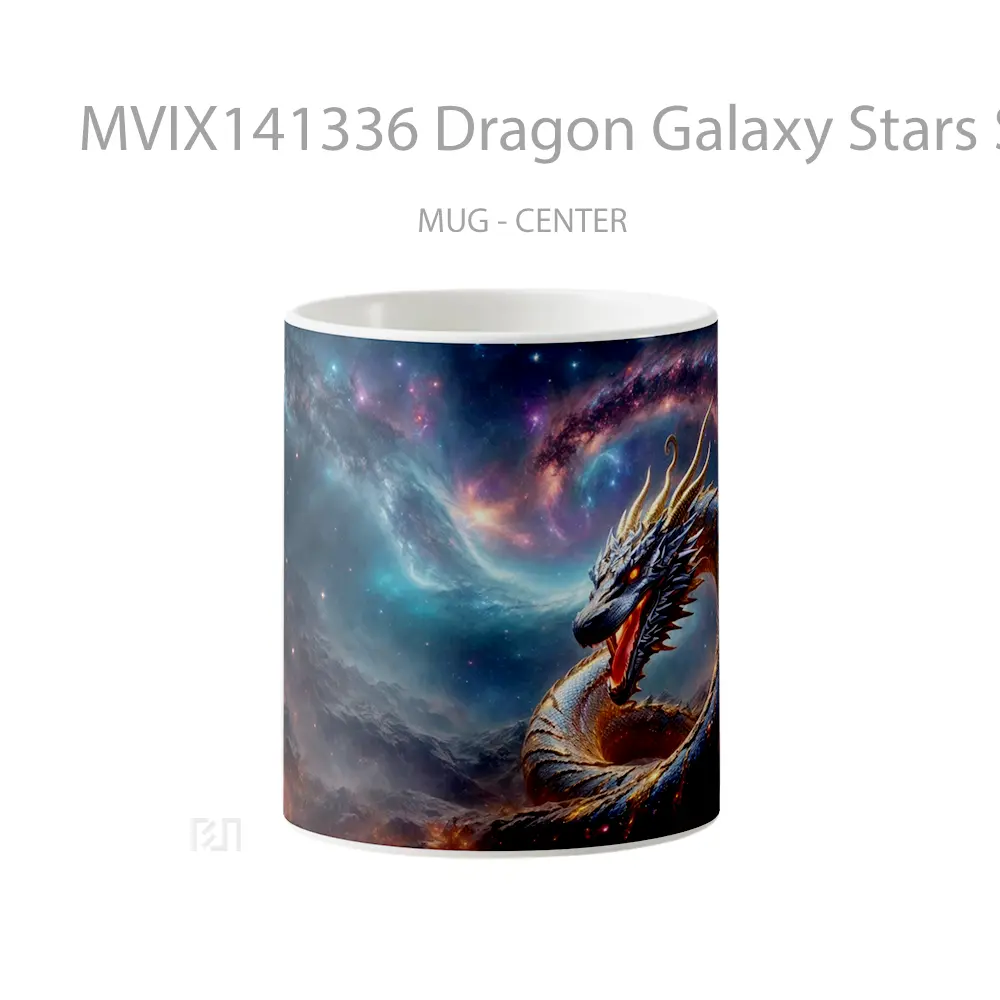Mug Dragon Galaxy Stars Space Fantasy Gelas Keramik Unik