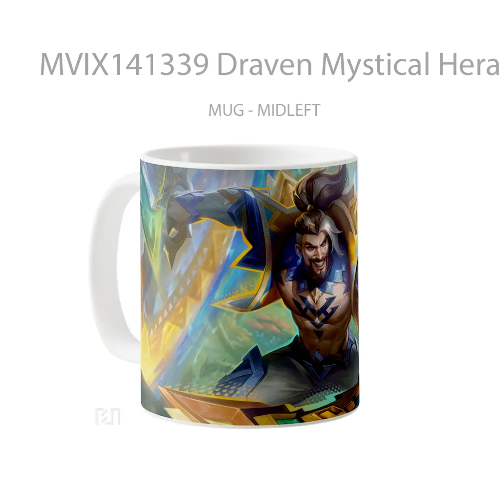 Mug Draven Mystical Herald Skin Lol Wild Rift Splash Art Cangkir Gamer - All-side / Desain