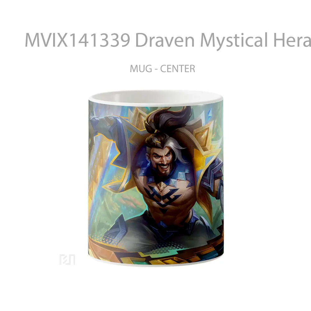 Mug Draven Mystical Herald Skin Lol Wild Rift Splash Art Cangkir Gamer