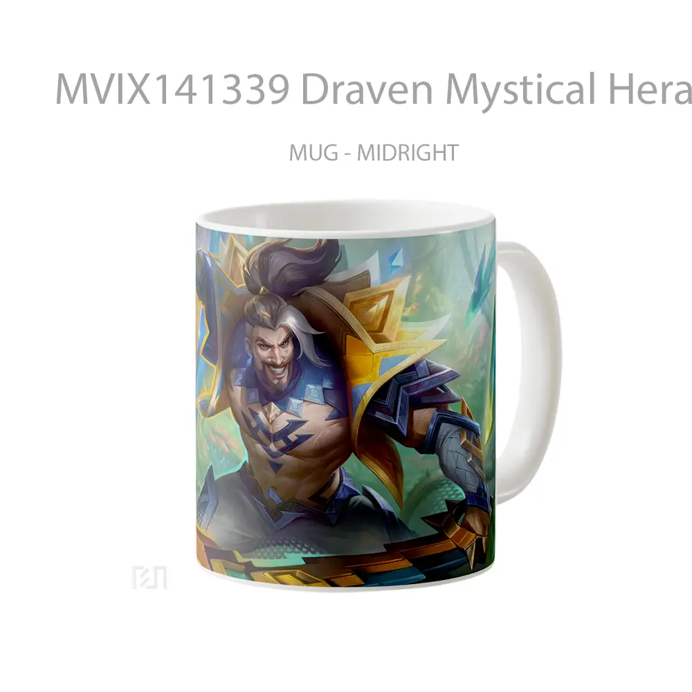 Mug Draven Mystical Herald Skin Lol Wild Rift Splash Art Cangkir Gamer - All-side / Desain