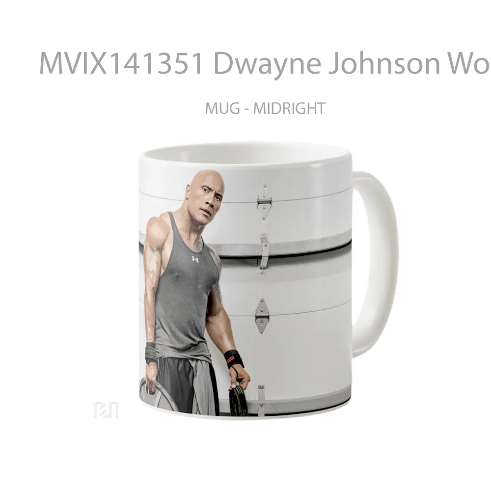 Mug Dwayne Johnson Workout Gelas Keramik Unik - All-side / Desain