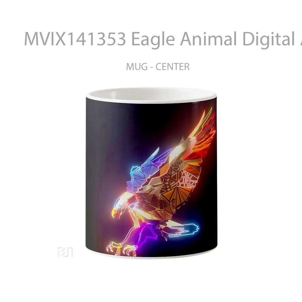 Mug Eagle Animal Digital Art Gelas Hewan Lucu