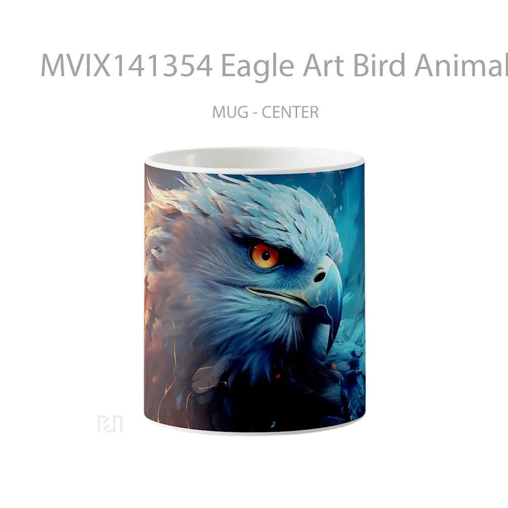 Mug Eagle Art Bird Animal Gelas Hewan Lucu