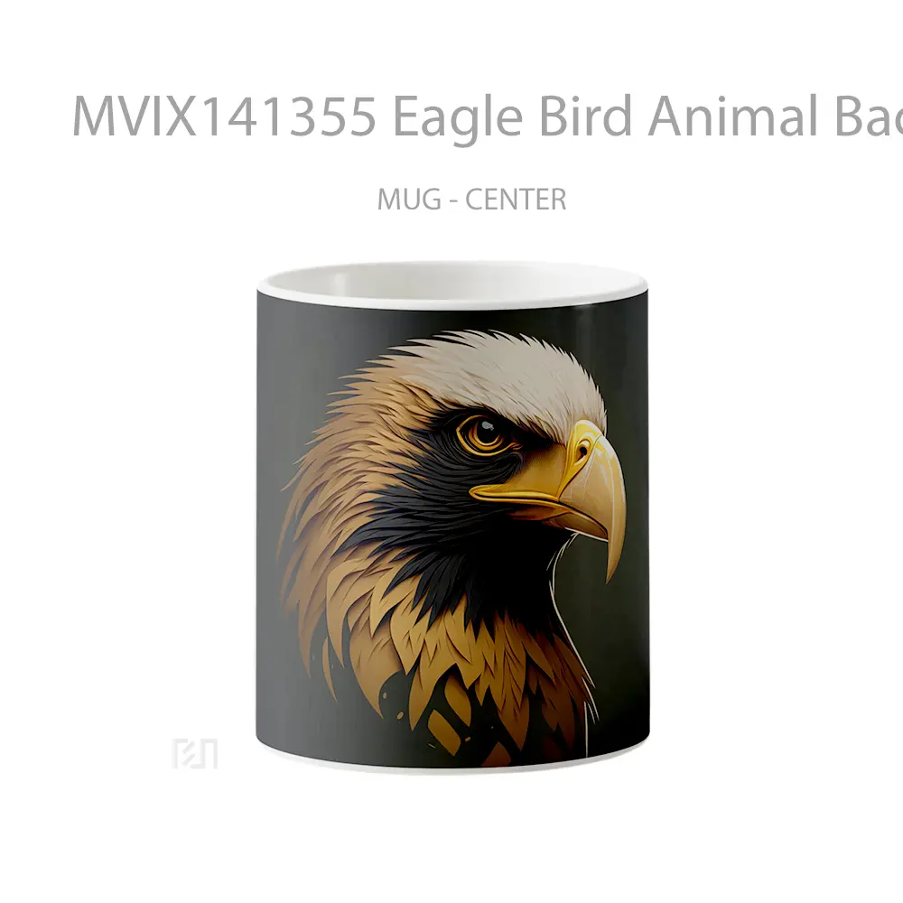 Mug Eagle Bird Animal Background Ai Ar Gelas Hewan Lucu