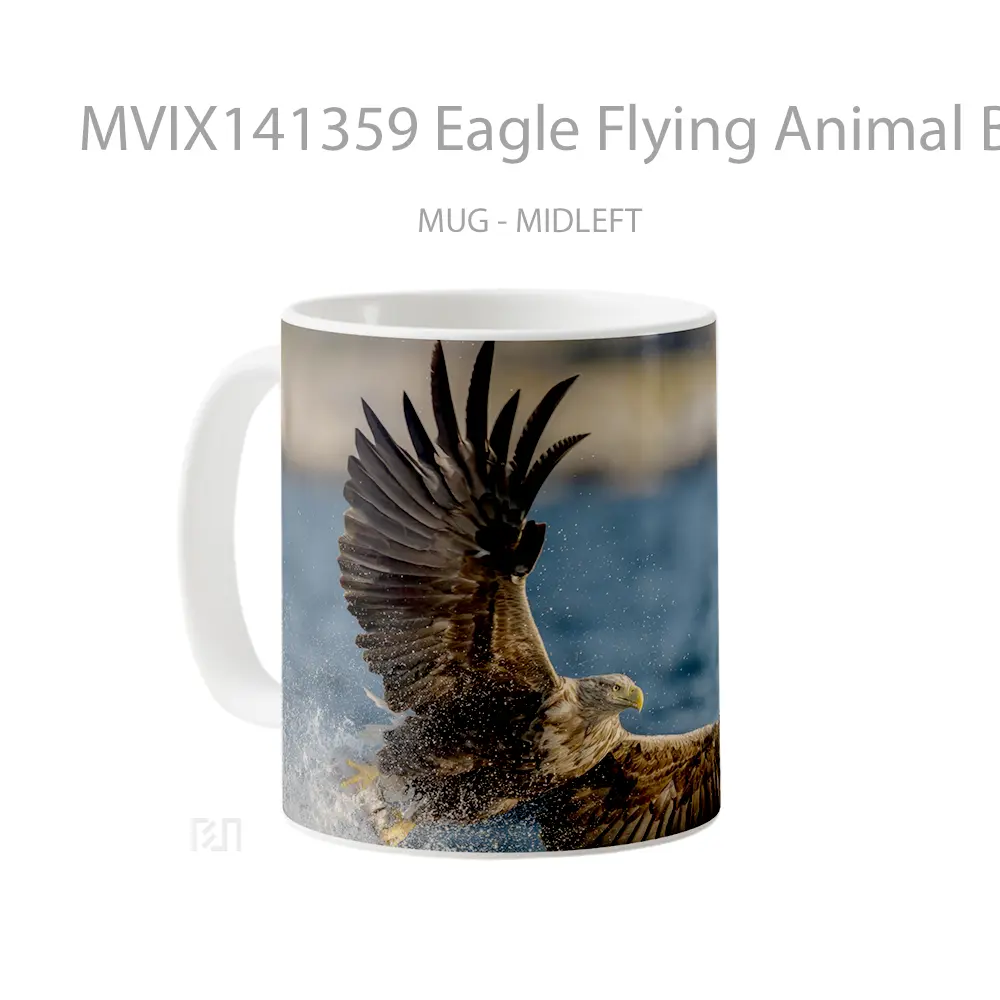 Mug Eagle Flying Animal Bird Gelas Hewan Lucu - All-side / Desain