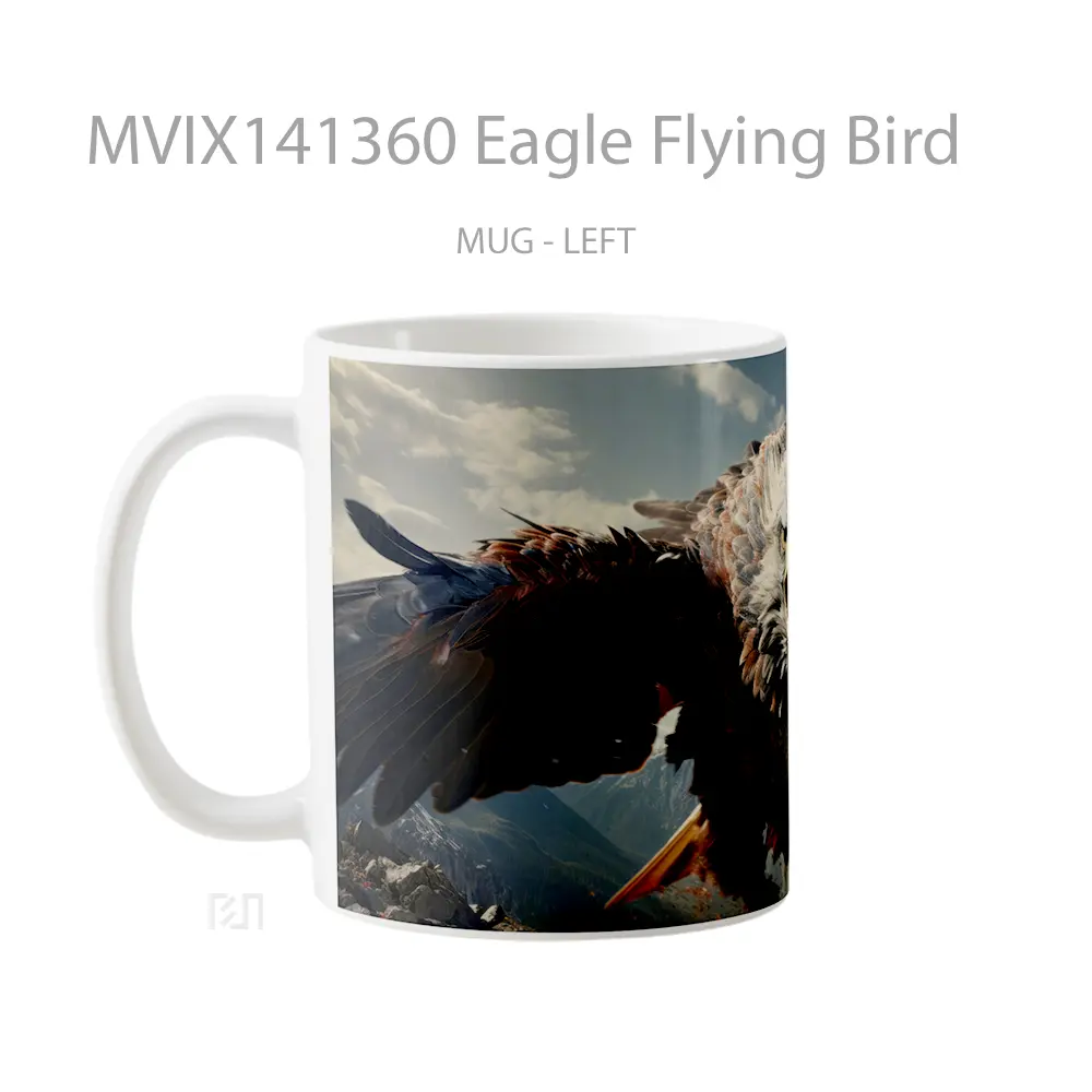 Mug Eagle Flying Bird Gelas Keramik Unik - All-side / Desain