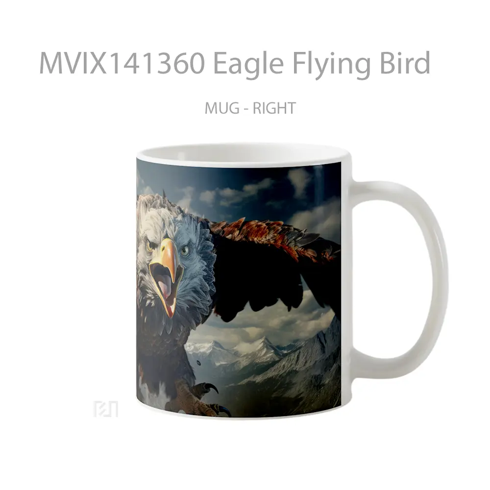 Mug Eagle Flying Bird Gelas Keramik Unik - All-side / Desain