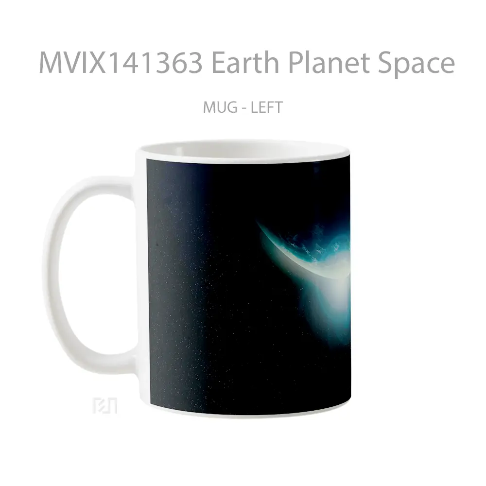 Mug Earth Planet Space Gelas Keramik Unik - All-side / Desain