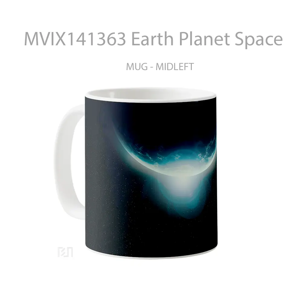 Mug Earth Planet Space Gelas Keramik Unik - All-side / Desain