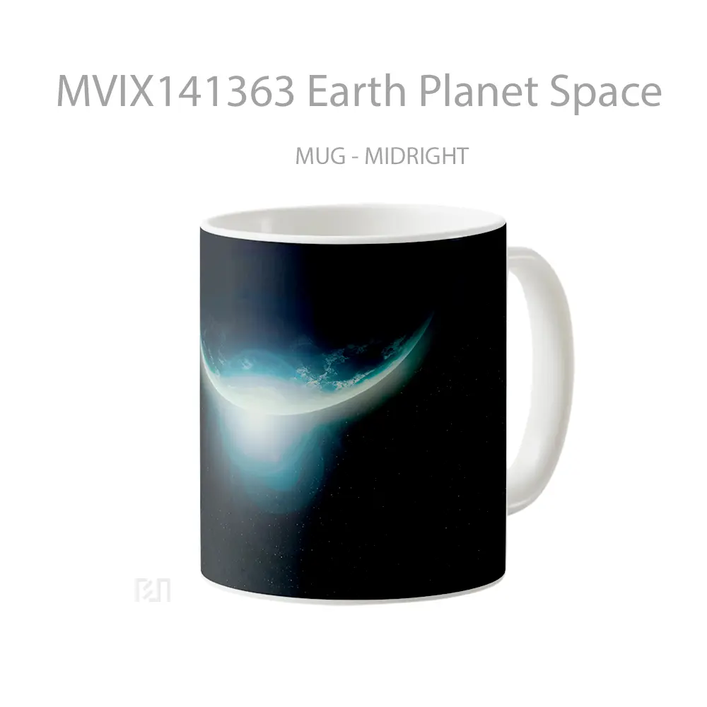 Mug Earth Planet Space Gelas Keramik Unik - All-side / Desain
