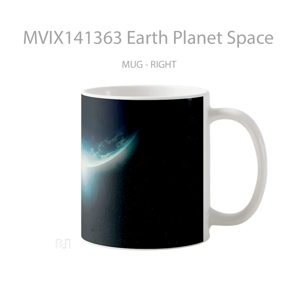 Mug Earth Planet Space Gelas Keramik Unik - All-side / Desain