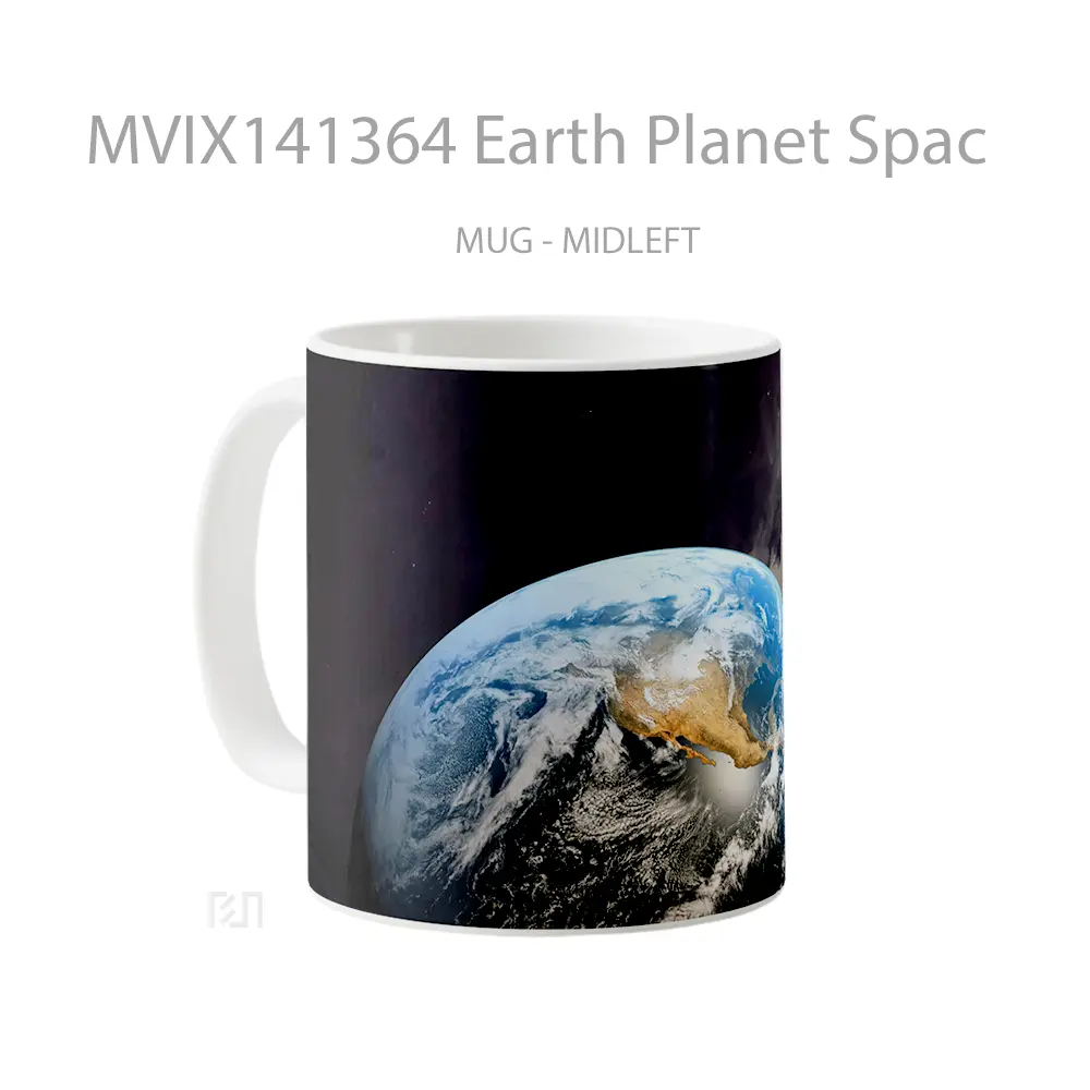 Mug Earth Planet Spac Gelas Keramik Unik - All-side / Desain