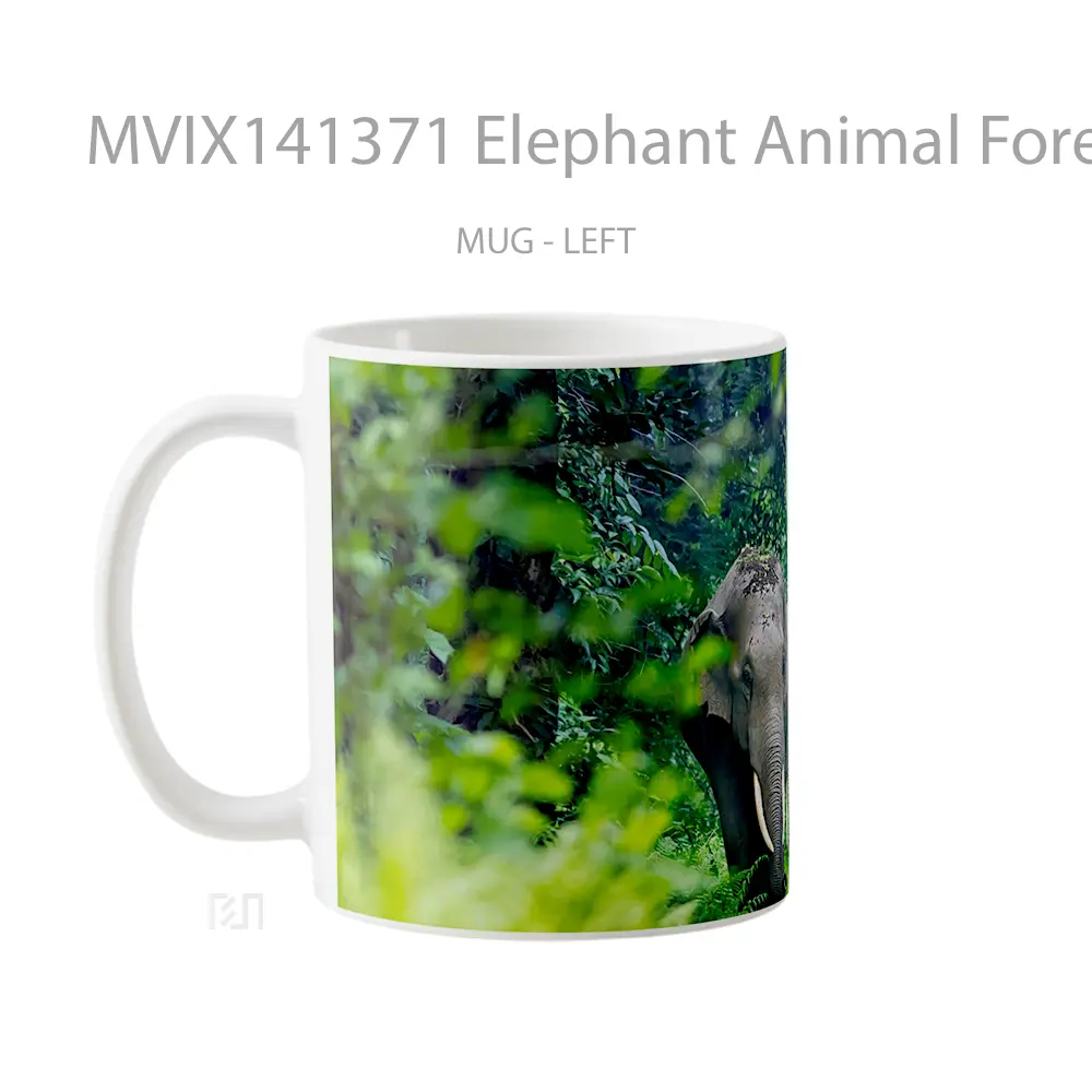 Mug Elephant Animal Forest Gelas Hewan Lucu - All-side / Desain