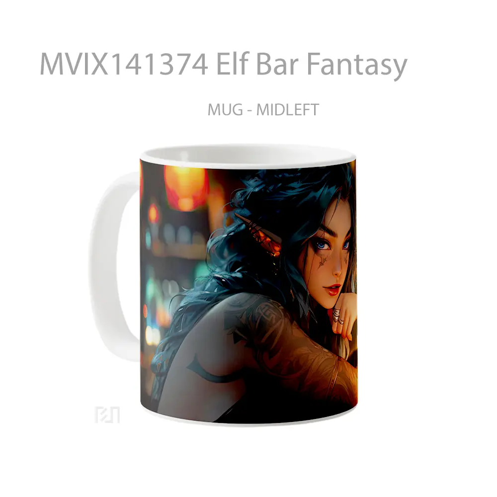Mug Elf Bar Fantasy Gelas Keramik Unik - All-side / Desain