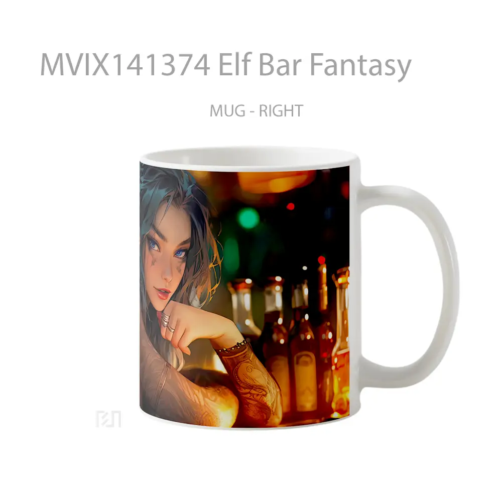 Mug Elf Bar Fantasy Gelas Keramik Unik - All-side / Desain
