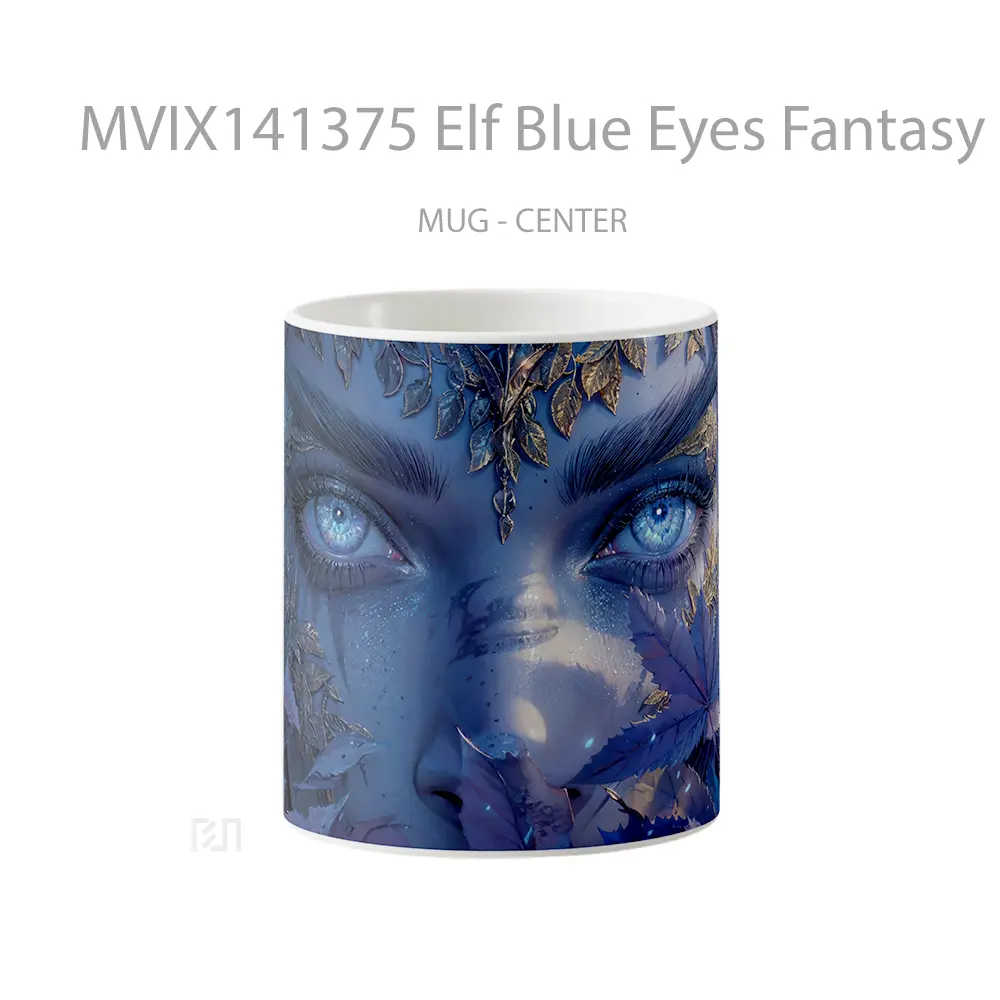 Mug Elf Blue Eyes Fantasy Gelas Keramik Unik