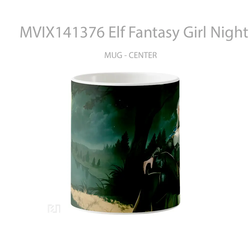 Mug Elf Fantasy Girl Night Moo Gelas Keramik Unik