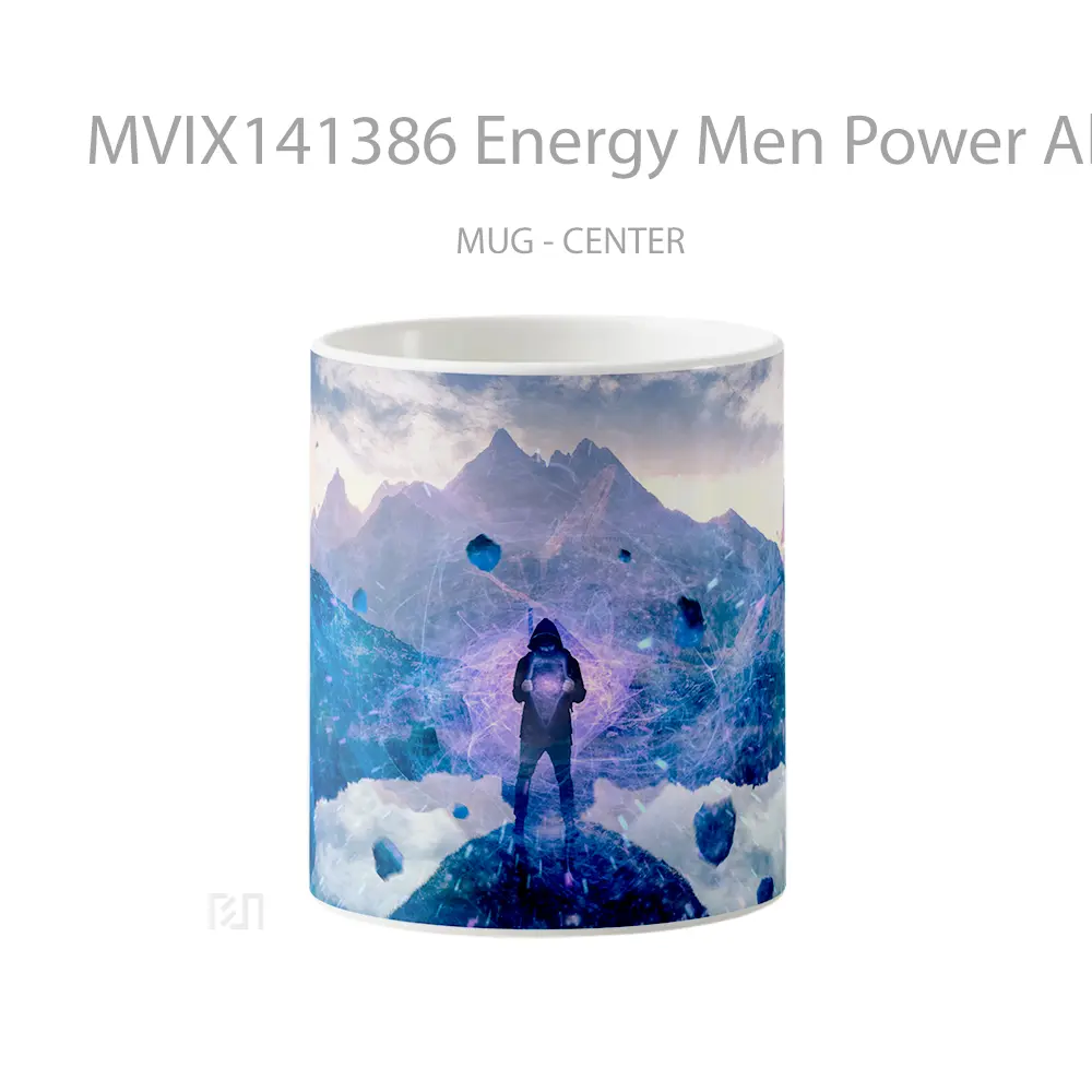 Mug Energy Men Power Alone Digital Art Gelas Keramik Unik