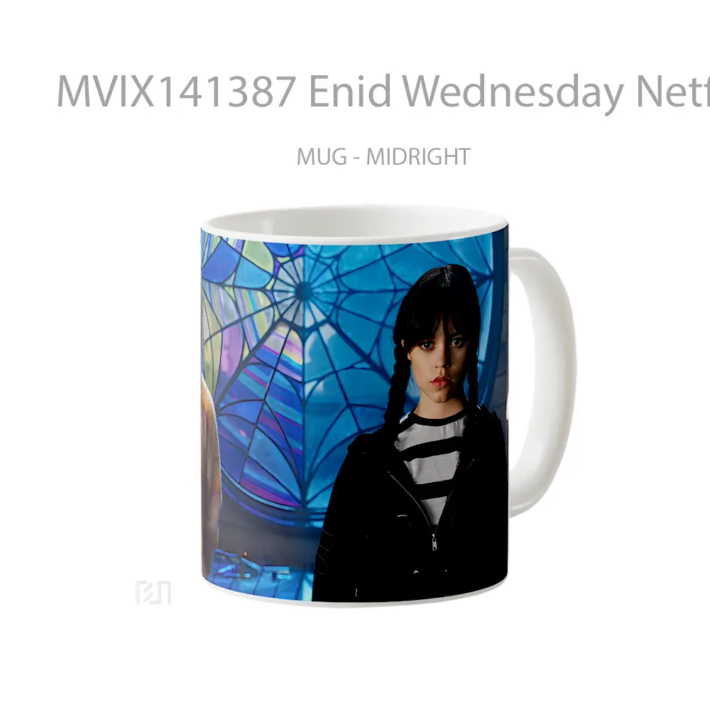 Mug Enid Wednesday Netflix Series Gelas Keramik Unik - All-side / Desain