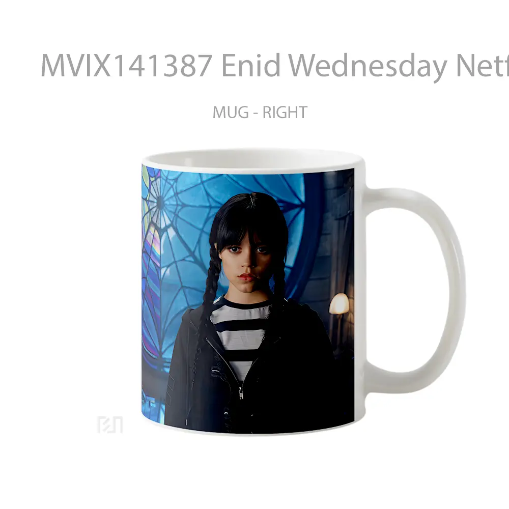 Mug Enid Wednesday Netflix Series Gelas Keramik Unik - All-side / Desain