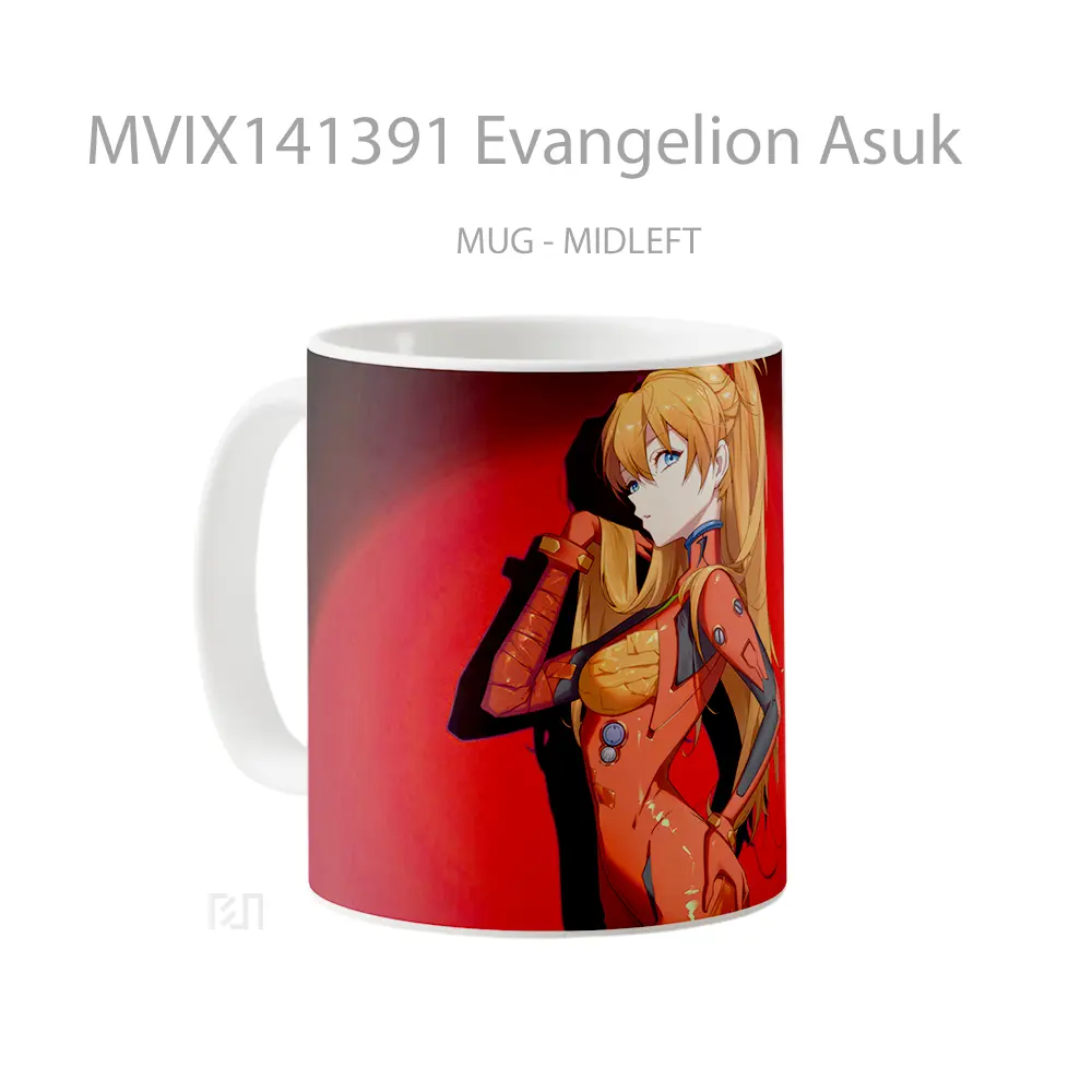 Mug Evangelion Asuk Gelas Hewan Lucu - All-side / Desain