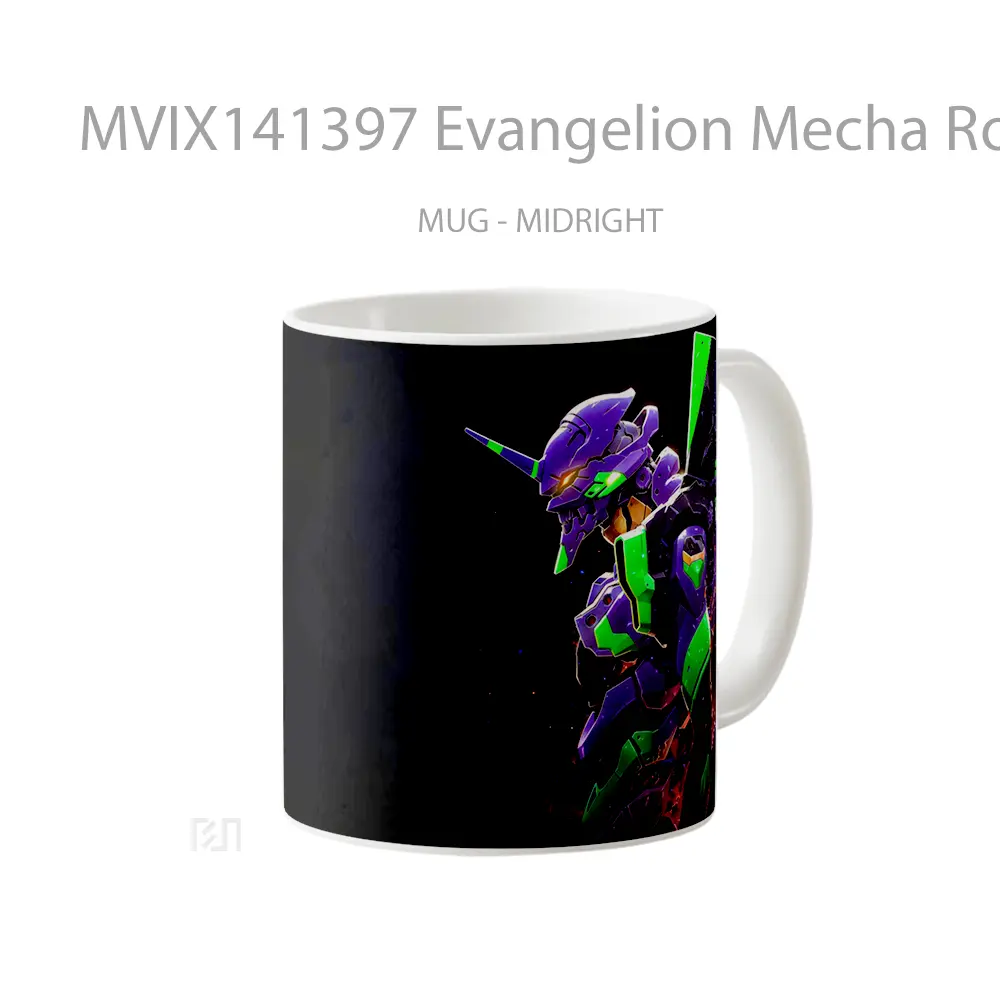 Mug Evangelion Mecha Robot Gelas Hewan Lucu - All-side / Desain