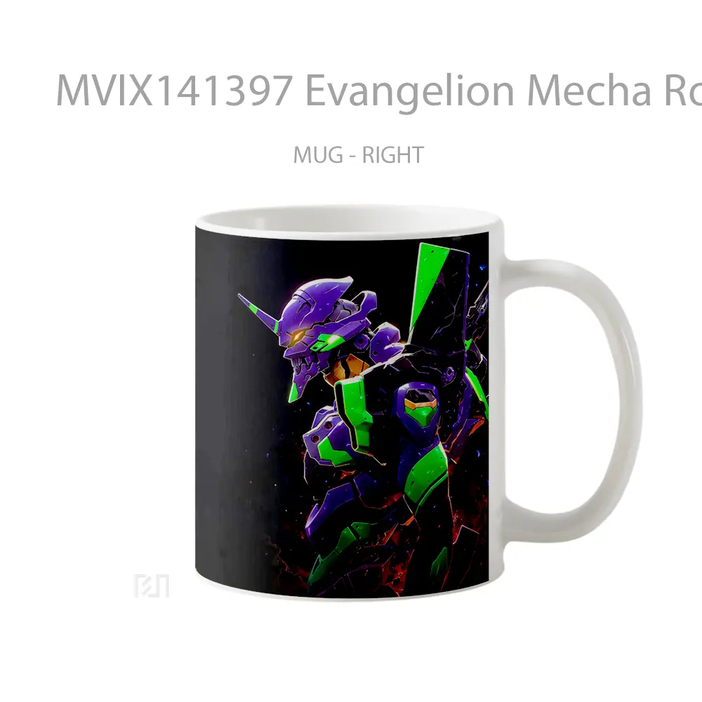 Mug Evangelion Mecha Robot Gelas Hewan Lucu - All-side / Desain