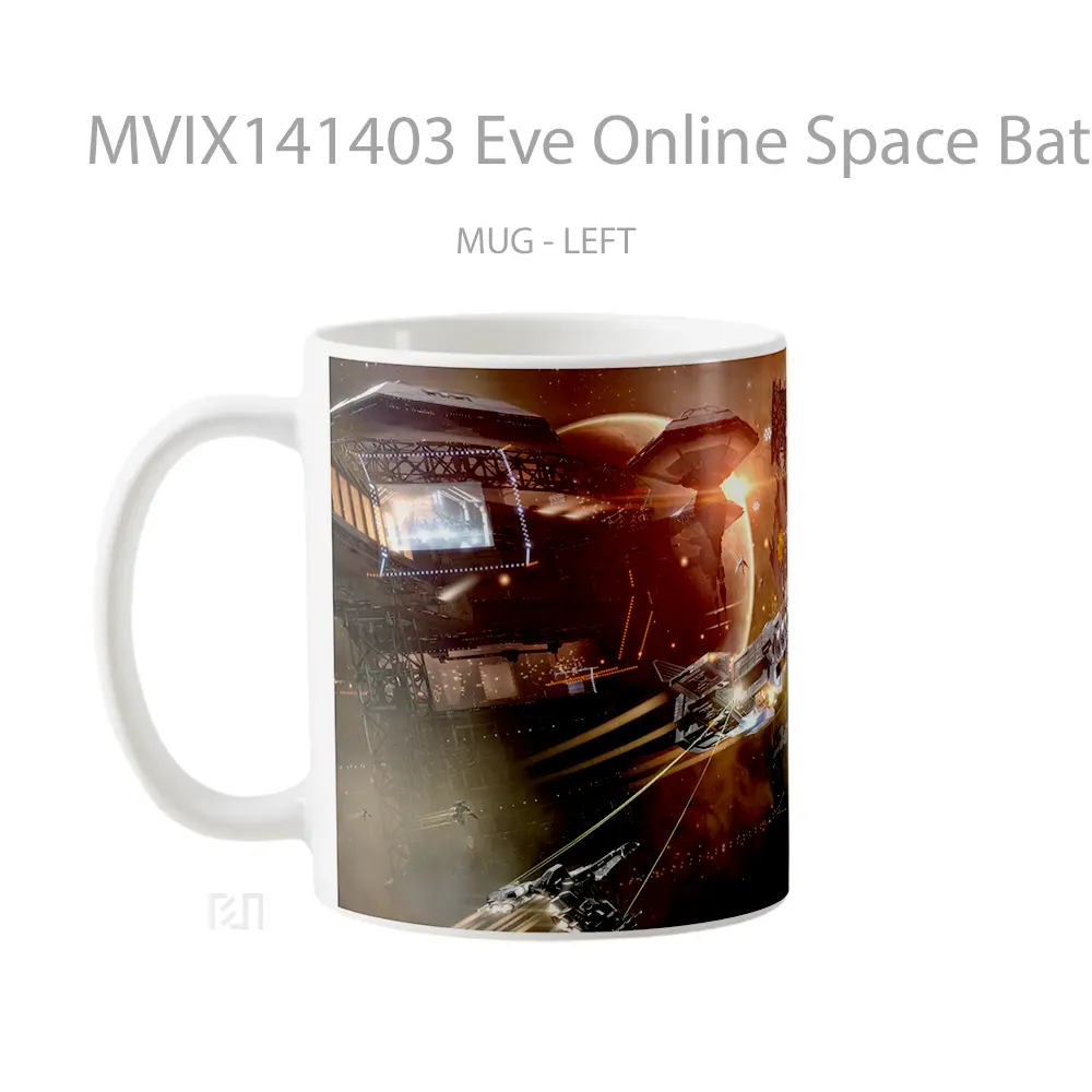 Mug Eve Online Space Battle Gelas Keramik Unik - All-side / Desain
