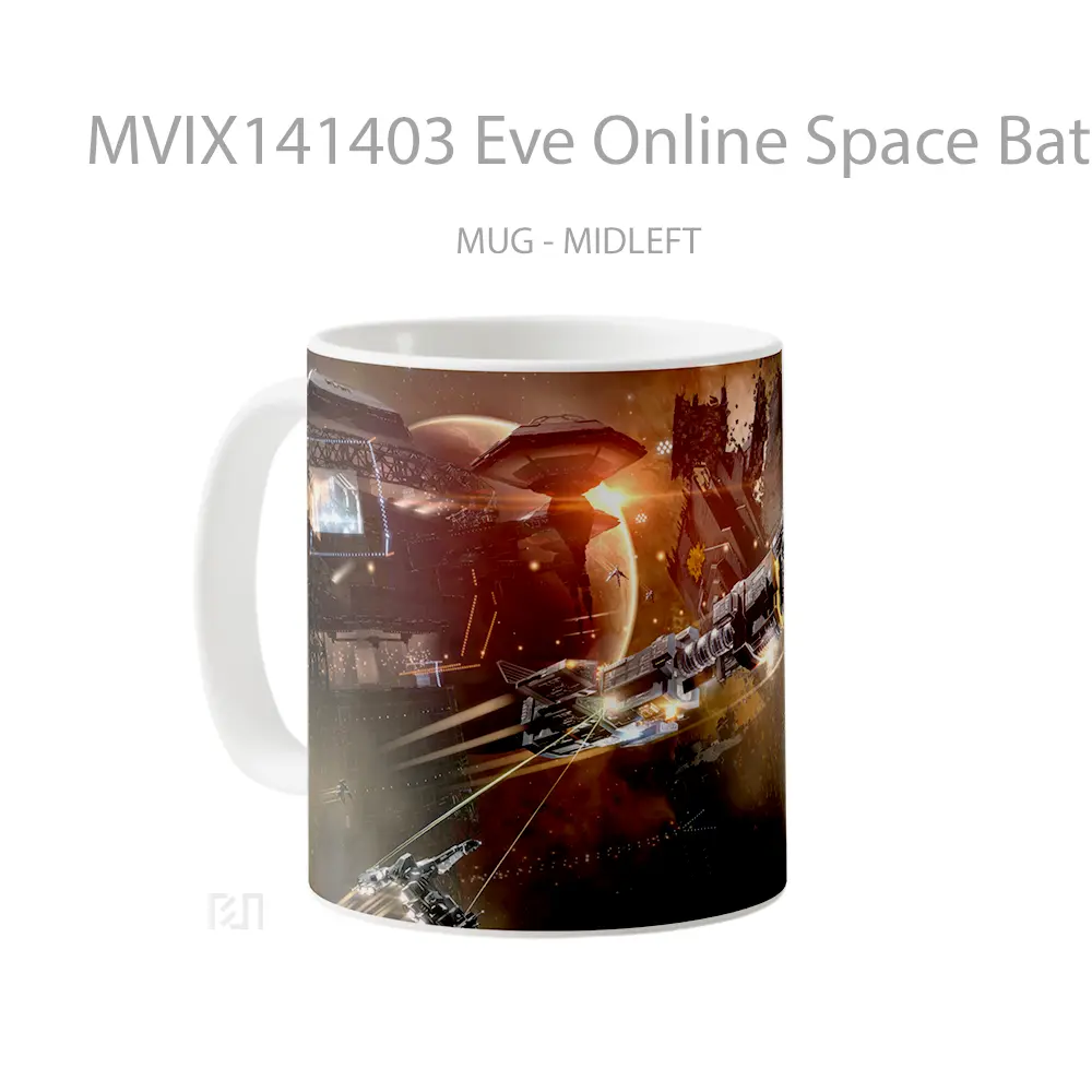 Mug Eve Online Space Battle Gelas Keramik Unik - All-side / Desain
