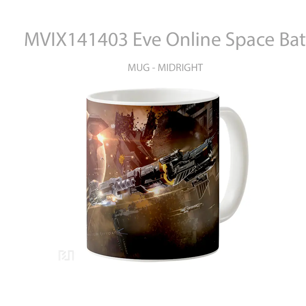 Mug Eve Online Space Battle Gelas Keramik Unik - All-side / Desain