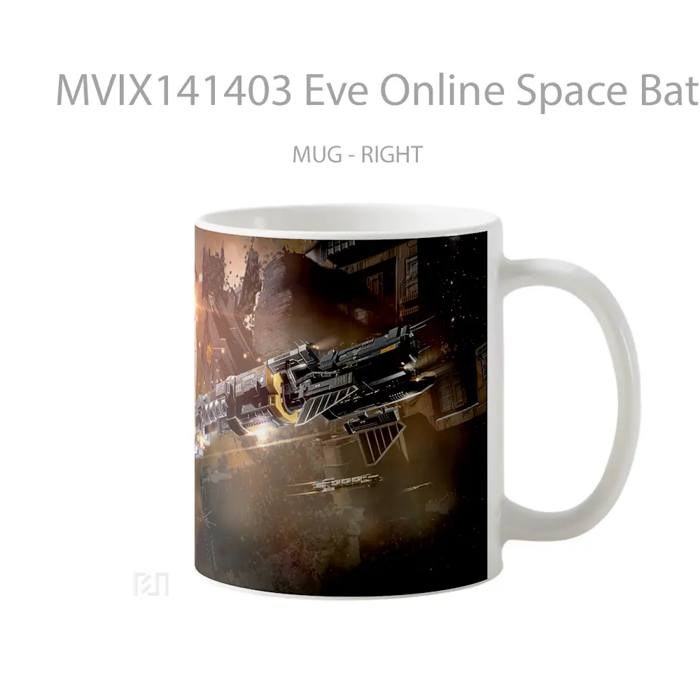 Mug Eve Online Space Battle Gelas Keramik Unik - All-side / Desain