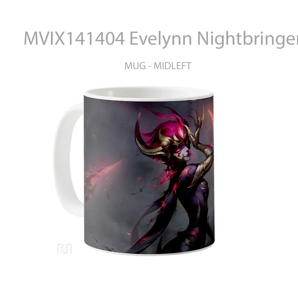 Mug Evelynn Nightbringer Skin Lol Splash Art Cangkir Gamer - All-side / Desain