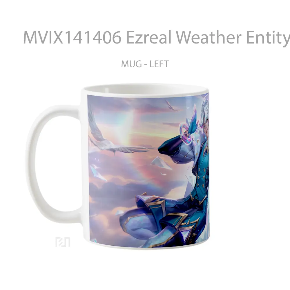 Mug Ezreal Weather Entity Prestige Skin Lol Wild Rift Splash Art Cangkir Gamer - All-side / Desain