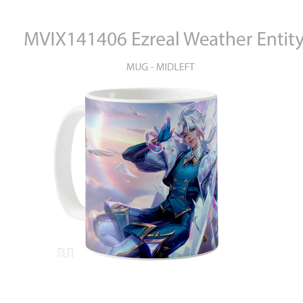 Mug Ezreal Weather Entity Prestige Skin Lol Wild Rift Splash Art Cangkir Gamer - All-side / Desain