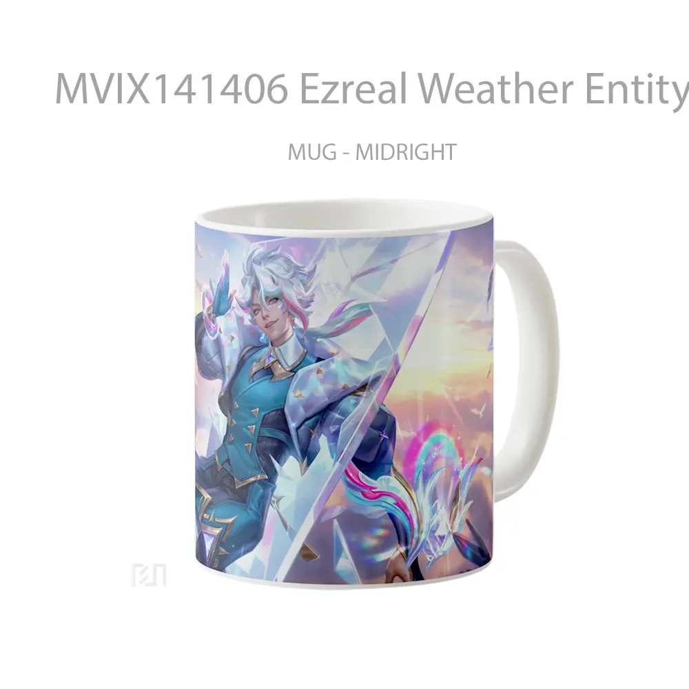 Mug Ezreal Weather Entity Prestige Skin Lol Wild Rift Splash Art Cangkir Gamer - All-side / Desain