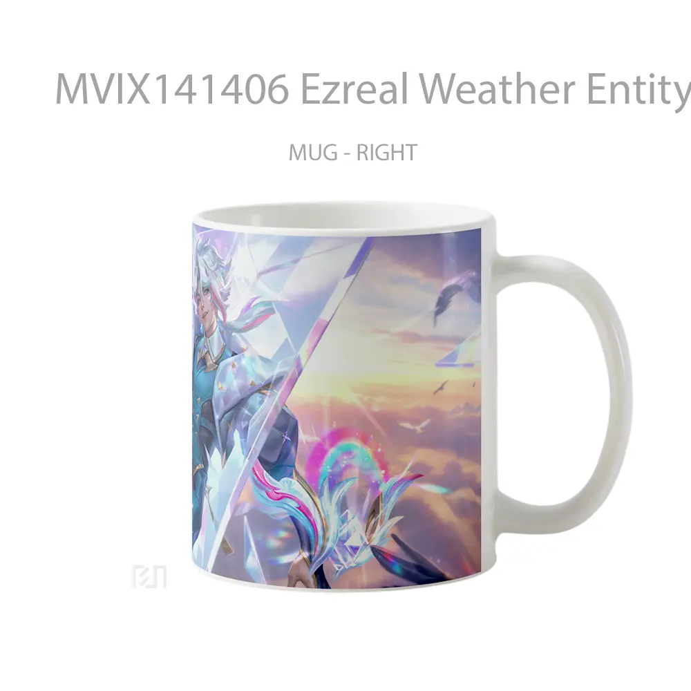Mug Ezreal Weather Entity Prestige Skin Lol Wild Rift Splash Art Cangkir Gamer - All-side / Desain