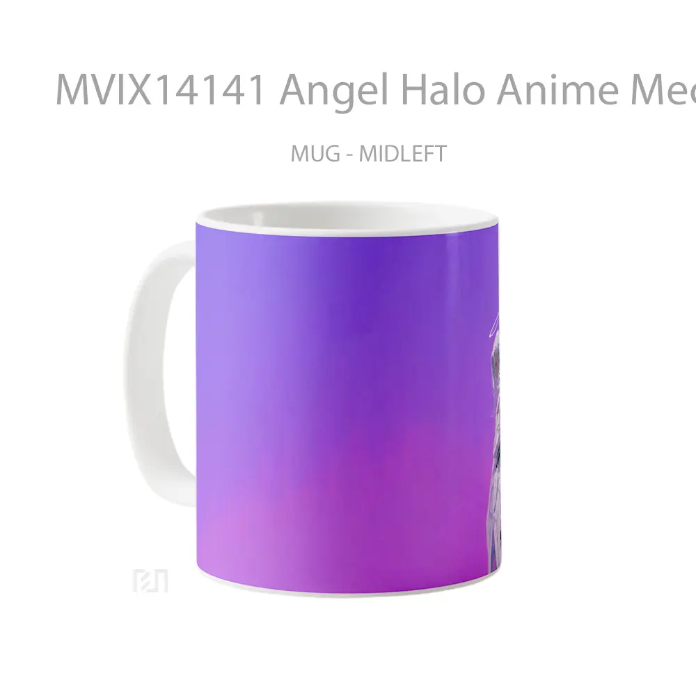 Mug Angel Halo Anime Mecha Wings Fantasy Cangkir Anime - All-side / Desain