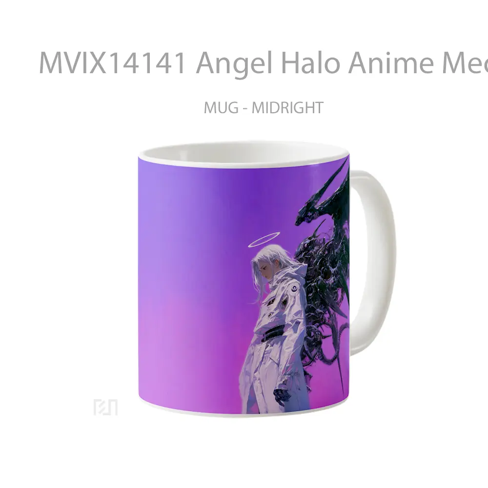 Mug Angel Halo Anime Mecha Wings Fantasy Cangkir Anime - All-side / Desain