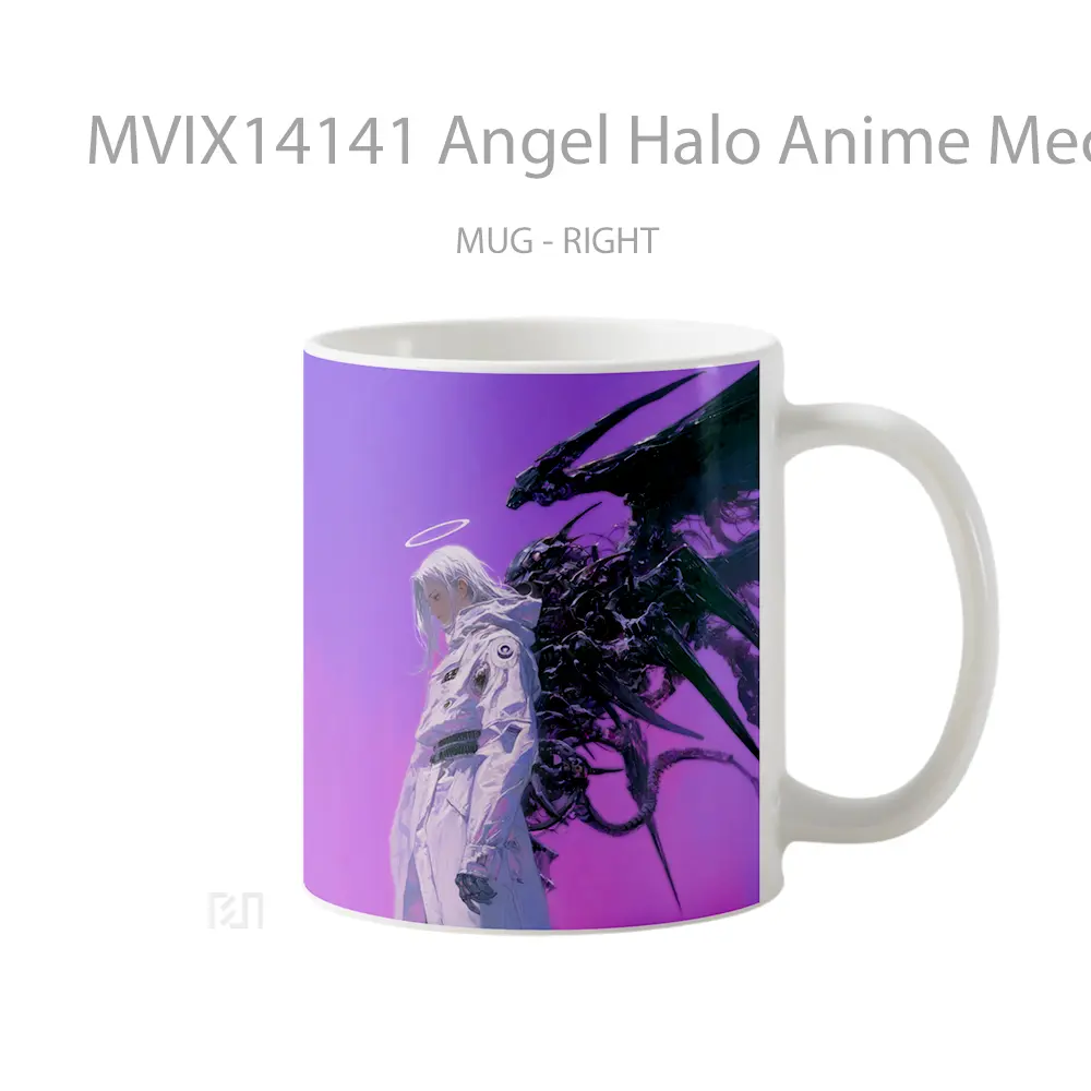 Mug Angel Halo Anime Mecha Wings Fantasy Cangkir Anime - All-side / Desain