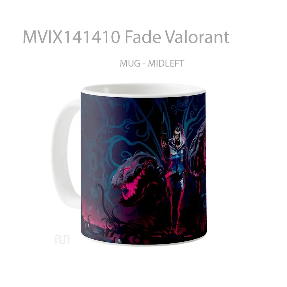 Mug Fade Valorant Cangkir Gamer - All-side / Desain