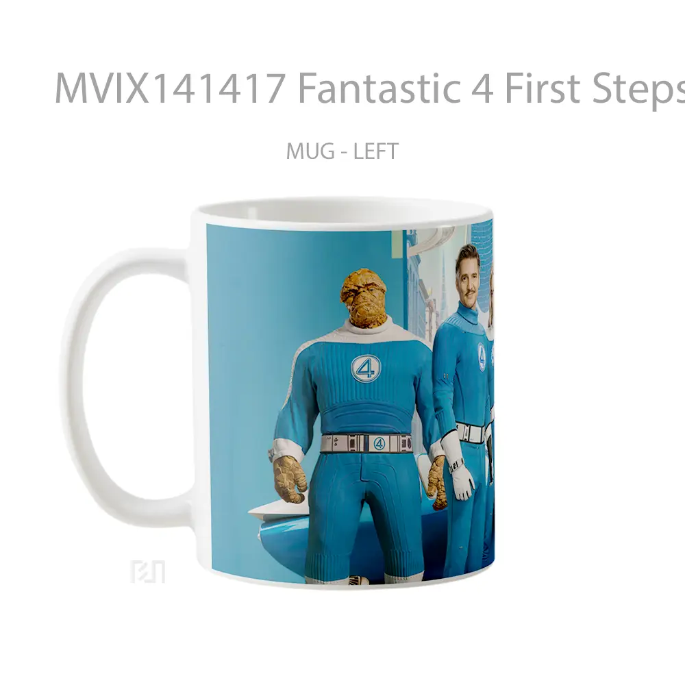 Mug Fantastic 4 First Steps Movie Poster Gelas Keramik Unik - All-side / Desain