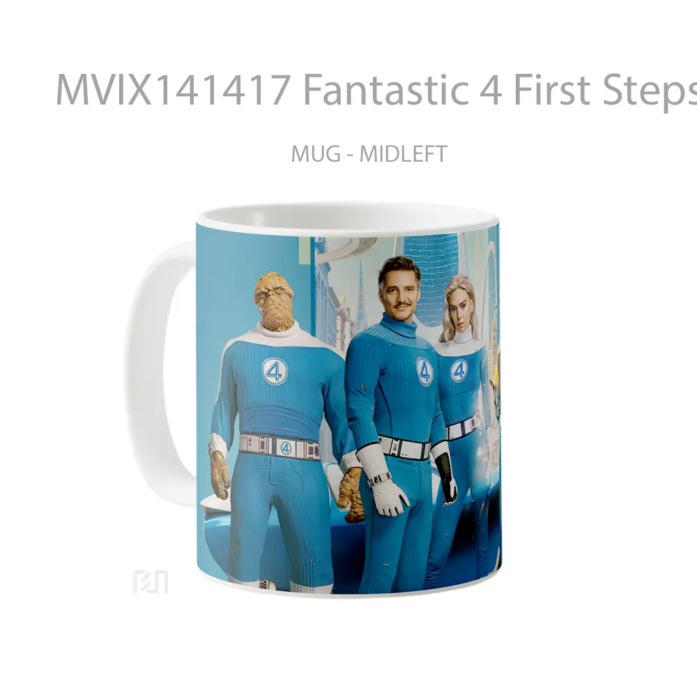 Mug Fantastic 4 First Steps Movie Poster Gelas Keramik Unik - All-side / Desain
