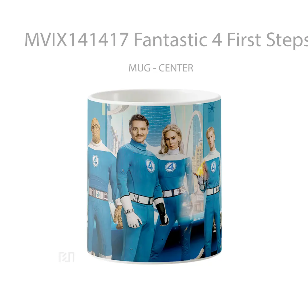 Mug Fantastic 4 First Steps Movie Poster Gelas Keramik Unik