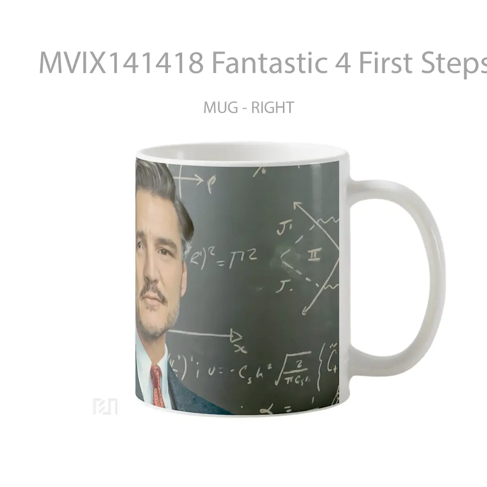 Mug Fantastic 4 First Steps Mr Fantastic Pedro Pascal Gelas Keramik Unik - All-side / Desain
